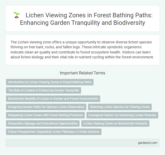 Lichen Viewing Zones in Forest Bathing Paths: Enhancing Garden Tranquility and Biodiversity