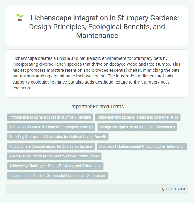Lichenscape Integration in Stumpery Gardens: Design Principles, Ecological Benefits, and Maintenance