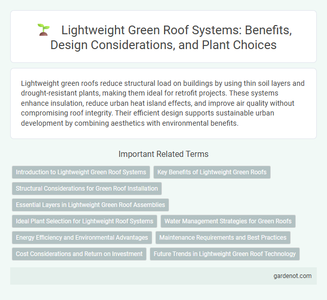 Lightweight Green Roof Systems: Benefits, Design Considerations, and Plant Choices