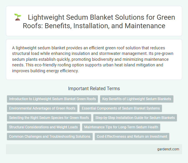 Lightweight Sedum Blanket Solutions for Green Roofs: Benefits, Installation, and Maintenance