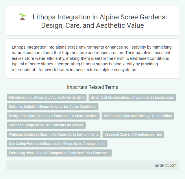 Lithops Integration in Alpine Scree Gardens: Design, Care, and Aesthetic Value