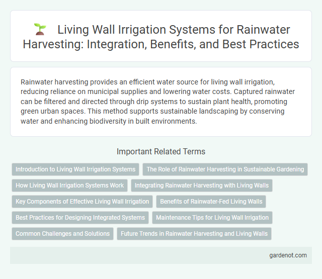 Living Wall Irrigation Systems for Rainwater Harvesting: Integration, Benefits, and Best Practices
