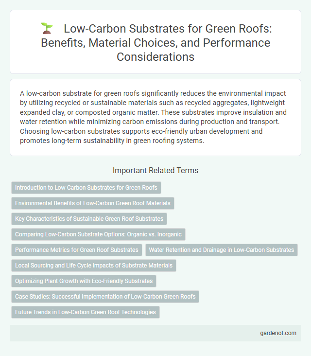 Low-Carbon Substrates for Green Roofs: Benefits, Material Choices, and Performance Considerations