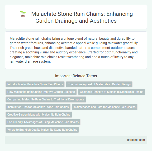 Malachite Stone Rain Chains: Enhancing Garden Drainage and Aesthetics