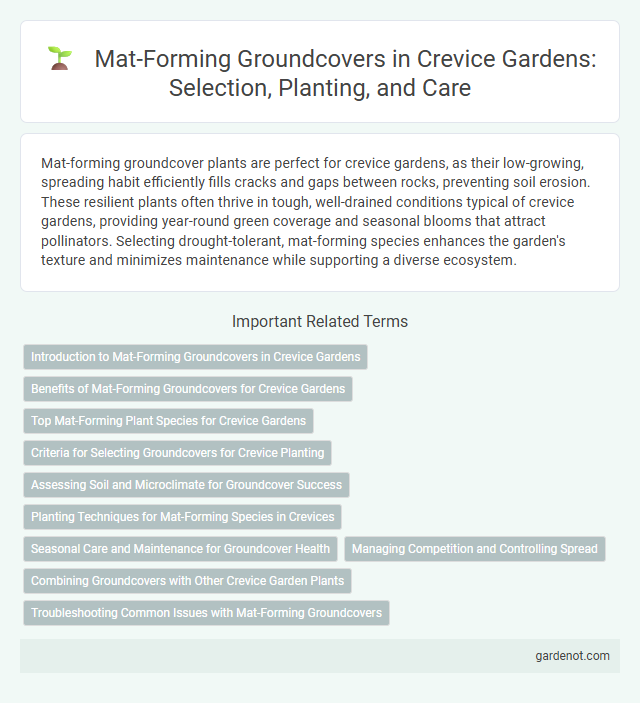 Mat-Forming Groundcovers in Crevice Gardens: Selection, Planting, and Care