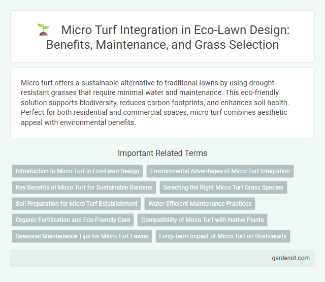 Micro Turf Integration in Eco-Lawn Design: Benefits, Maintenance, and Grass Selection