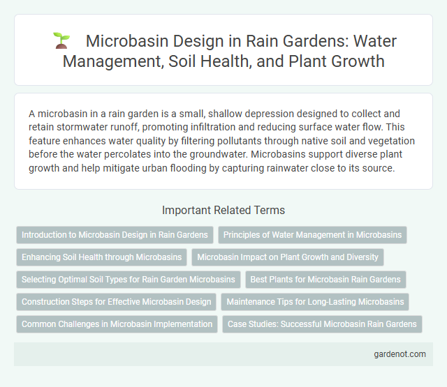 Microbasin Design in Rain Gardens: Water Management, Soil Health, and Plant Growth