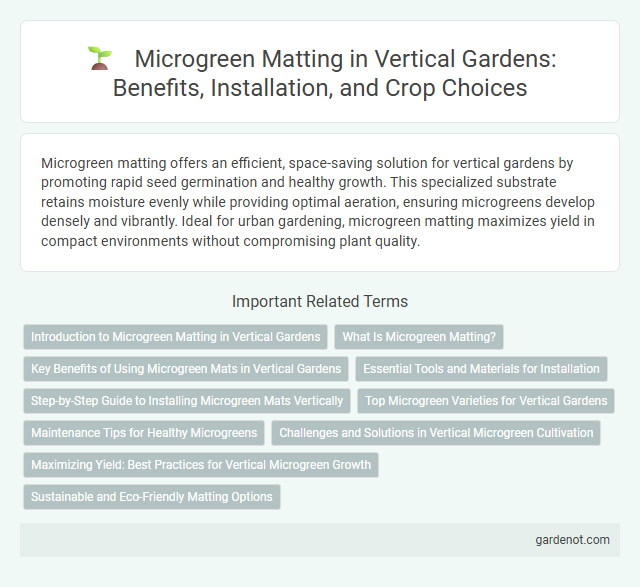 Microgreen Matting in Vertical Gardens: Benefits, Installation, and Crop Choices