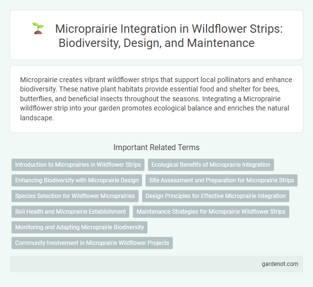 Microprairie Integration in Wildflower Strips: Biodiversity, Design, and Maintenance