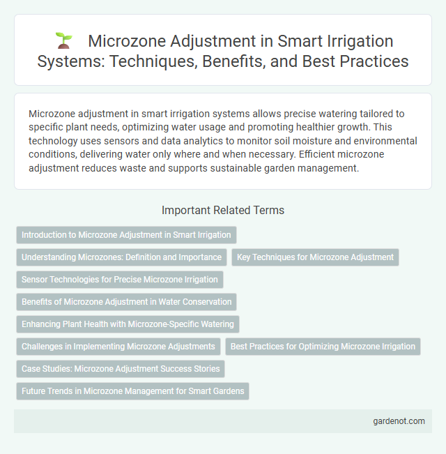 Microzone Adjustment in Smart Irrigation Systems: Techniques, Benefits, and Best Practices