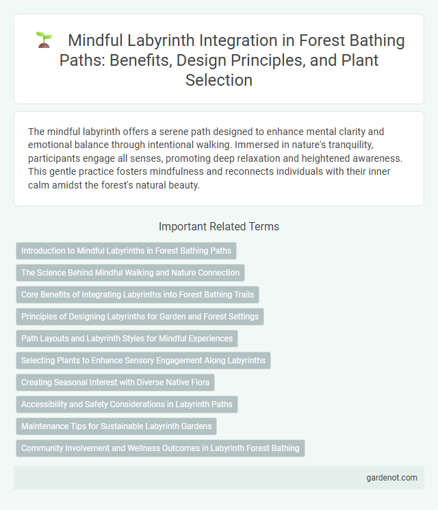 Mindful Labyrinth Integration in Forest Bathing Paths: Benefits, Design Principles, and Plant Selection