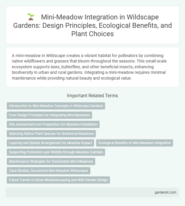 Mini-Meadow Integration in Wildscape Gardens: Design Principles, Ecological Benefits, and Plant Choices