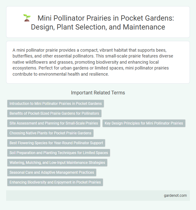 Mini Pollinator Prairies in Pocket Gardens: Design, Plant Selection, and Maintenance