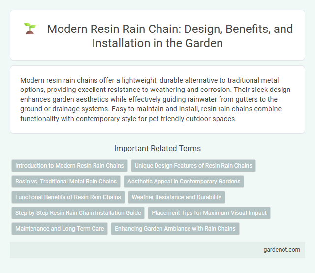 Modern Resin Rain Chain: Design, Benefits, and Installation in the Garden
