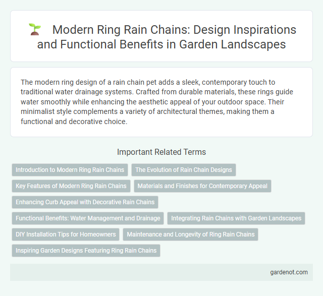 Modern Ring Rain Chains: Design Inspirations and Functional Benefits in Garden Landscapes