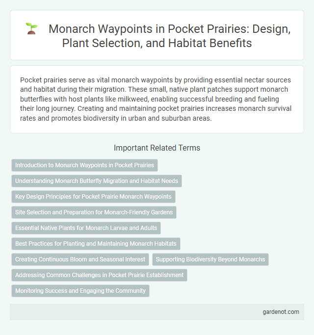 Monarch Waypoints in Pocket Prairies: Design, Plant Selection, and Habitat Benefits
