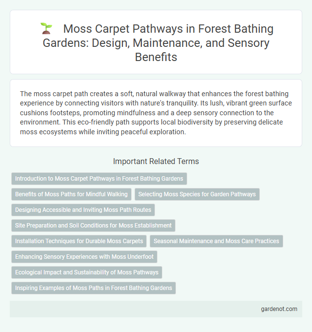 Moss Carpet Pathways in Forest Bathing Gardens: Design, Maintenance, and Sensory Benefits