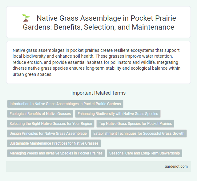 Native Grass Assemblage in Pocket Prairie Gardens: Benefits, Selection, and Maintenance