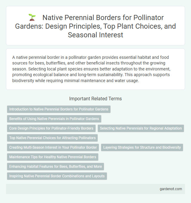Native Perennial Borders for Pollinator Gardens: Design Principles, Top Plant Choices, and Seasonal Interest