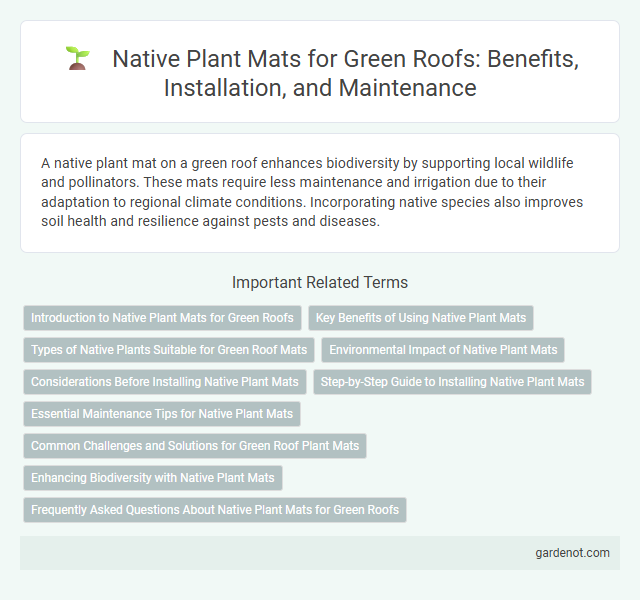 Native Plant Mats for Green Roofs: Benefits, Installation, and Maintenance