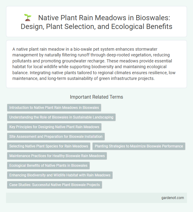 Native Plant Rain Meadows in Bioswales: Design, Plant Selection, and Ecological Benefits