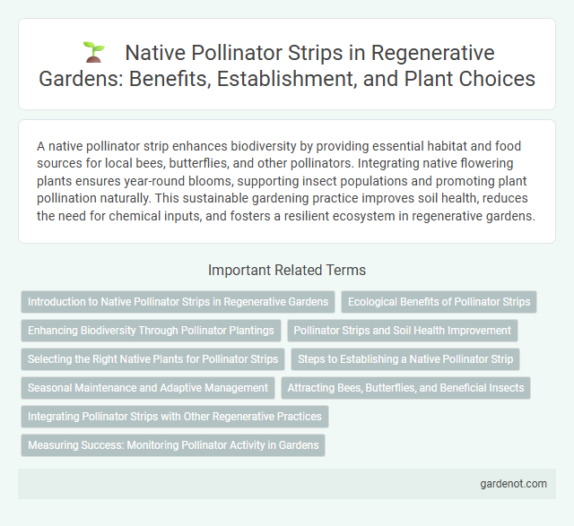 Native Pollinator Strips in Regenerative Gardens: Benefits, Establishment, and Plant Choices