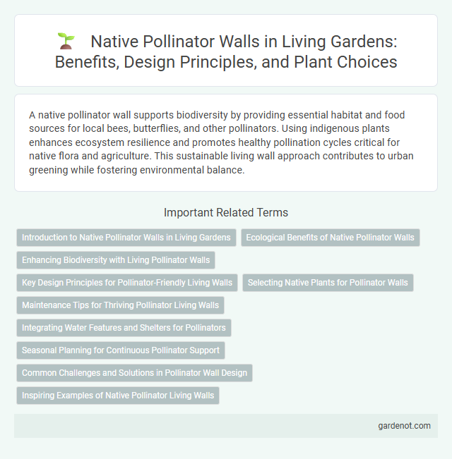 Native Pollinator Walls in Living Gardens: Benefits, Design Principles, and Plant Choices