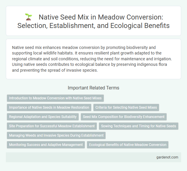 Native Seed Mix in Meadow Conversion: Selection, Establishment, and Ecological Benefits