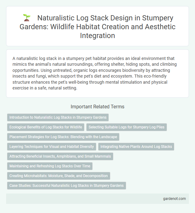 Naturalistic Log Stack Design in Stumpery Gardens: Wildlife Habitat Creation and Aesthetic Integration