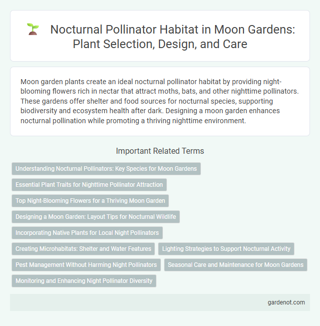 Nocturnal Pollinator Habitat in Moon Gardens: Plant Selection, Design, and Care