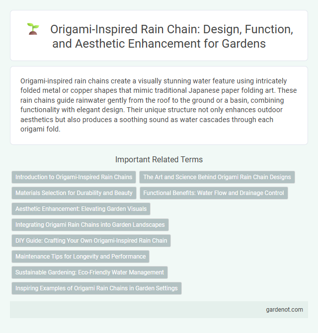 Origami-Inspired Rain Chain: Design, Function, and Aesthetic Enhancement for Gardens
