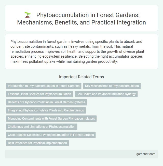 Phytoaccumulation in Forest Gardens: Mechanisms, Benefits, and Practical Integration