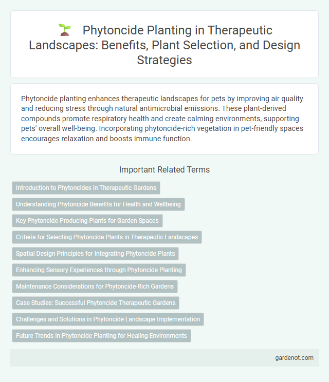 Phytoncide Planting in Therapeutic Landscapes: Benefits, Plant Selection, and Design Strategies