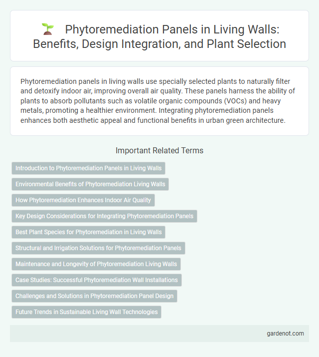 Phytoremediation Panels in Living Walls: Benefits, Design Integration, and Plant Selection