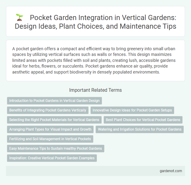 Pocket Garden Integration in Vertical Gardens: Design Ideas, Plant Choices, and Maintenance Tips
