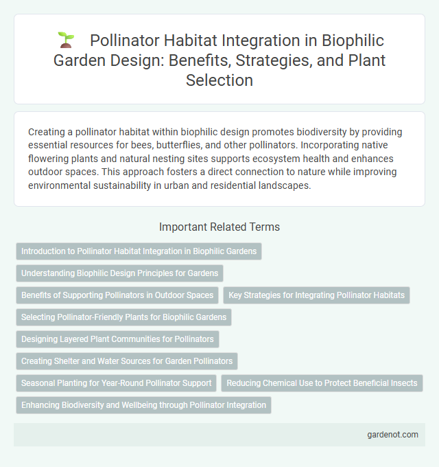 Pollinator Habitat Integration in Biophilic Garden Design: Benefits, Strategies, and Plant Selection
