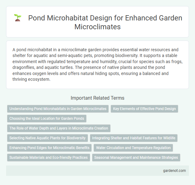Pond Microhabitat Design for Enhanced Garden Microclimates
