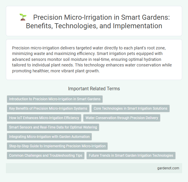 Precision Micro-Irrigation in Smart Gardens: Benefits, Technologies, and Implementation