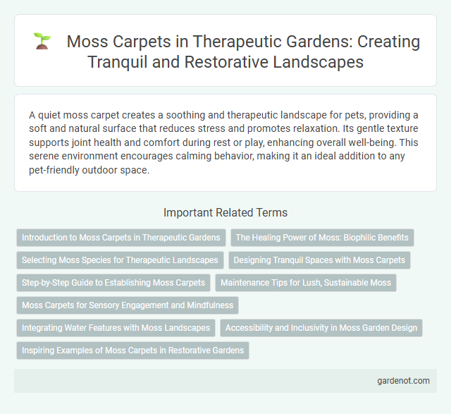 Moss Carpets in Therapeutic Gardens: Creating Tranquil and Restorative Landscapes