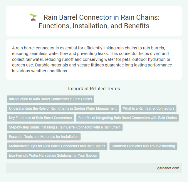 Rain Barrel Connector in Rain Chains: Functions, Installation, and Benefits