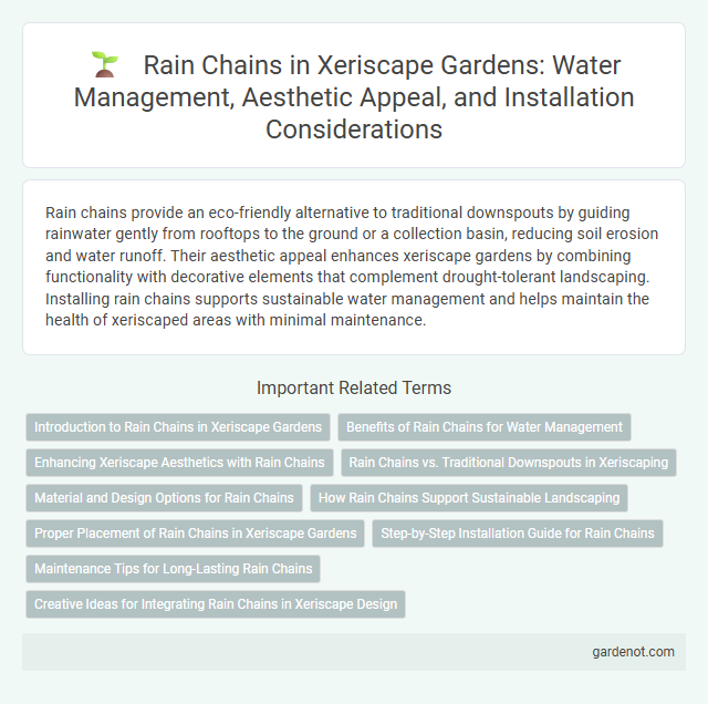 Rain Chains in Xeriscape Gardens: Water Management, Aesthetic Appeal, and Installation Considerations