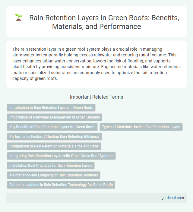 Rain Retention Layers in Green Roofs: Benefits, Materials, and Performance