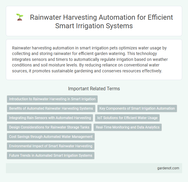Rainwater Harvesting Automation for Efficient Smart Irrigation Systems