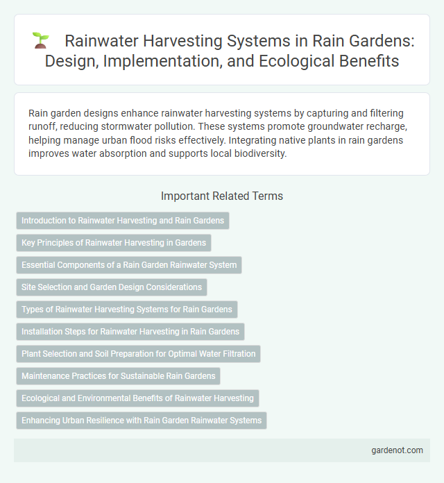 Rainwater Harvesting Systems in Rain Gardens: Design, Implementation, and Ecological Benefits