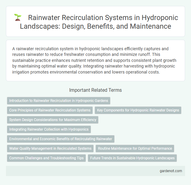 Rainwater Recirculation Systems in Hydroponic Landscapes: Design, Benefits, and Maintenance