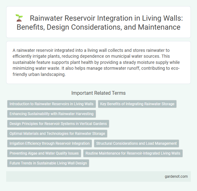 Rainwater Reservoir Integration in Living Walls: Benefits, Design Considerations, and Maintenance