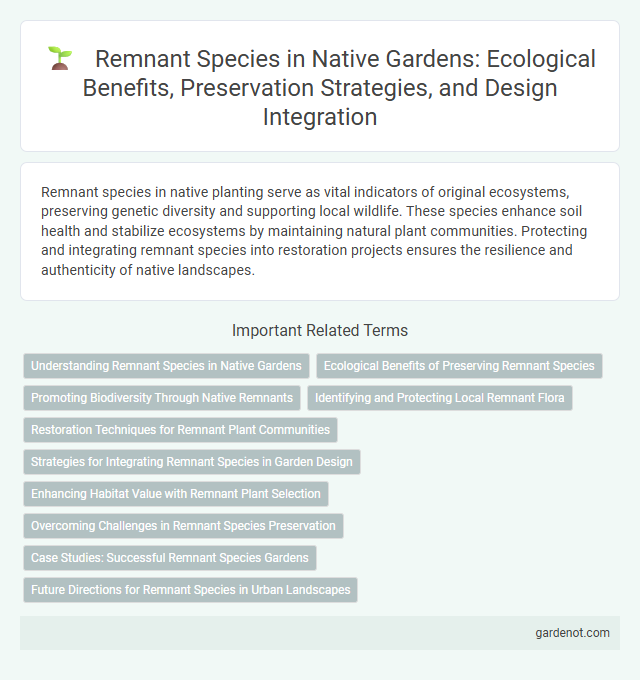 Remnant Species in Native Gardens: Ecological Benefits, Preservation Strategies, and Design Integration