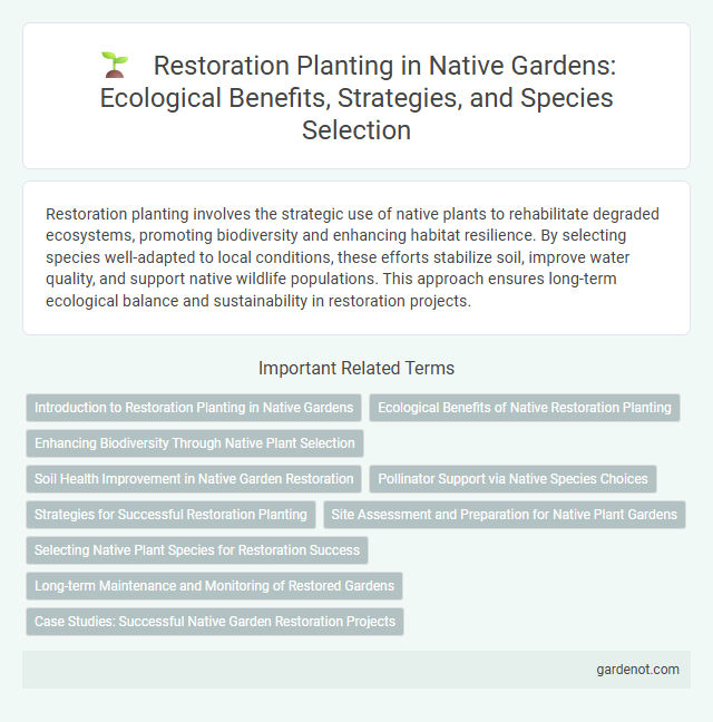 Restoration Planting in Native Gardens: Ecological Benefits, Strategies, and Species Selection