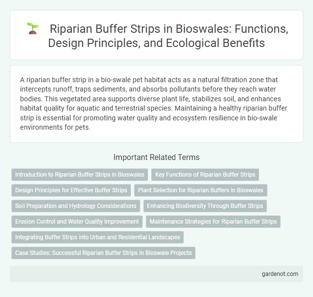 Riparian Buffer Strips in Bioswales: Functions, Design Principles, and Ecological Benefits