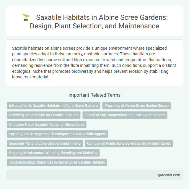 Saxatile Habitats in Alpine Scree Gardens: Design, Plant Selection, and Maintenance